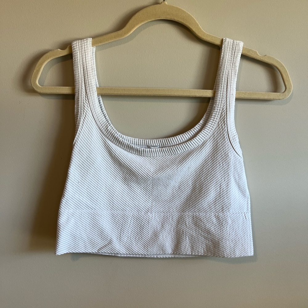 Nikibiki White Ribbed Top